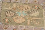 Vintage Oushak Square Rug with Geometric Floral Medallion | Area Rug in Rugs by Rug and Kilim