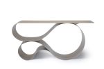 Whorl Console In Beige Aluminum | Console Table in Tables by Neal Aronowitz. Item made of aluminum works with minimalism & mid century modern style