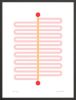 Keep Going 1 (Pink, Marigold & Crimson Colorway) | Prints by Jessica Poundstone. Item composed of paper