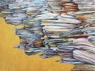 Cliffside-1 | Oil And Acrylic Painting in Paintings by Sangeeta Sagar. Item composed of paper & synthetic