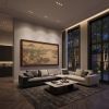 Song Style Willow Bank & Waning Moon Hand-Painted Silk Art | Oil And Acrylic Painting in Paintings by Dynasty Artisan. Item made of wood with fabric works with contemporary & eclectic & maximalism style