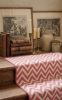 Handwoven Woolen Pink Runner Rug | Rugs by Evergreen Carpets. Item made of wool compatible with boho and minimalism style