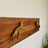 Chinoiserie Giltwood Phoenix Diptych Floating Wall Sculpture | Wall Hangings by Loom&Drift. Item composed of wood in country & farmhouse or eclectic & maximalism style
