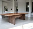 "The Harlan"  modern trestle dining table | Tables by Aaron Smith Woodworker. Item works with minimalism & contemporary style