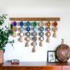 Uma Neutral Chakra Wall Hanging | Macrame Wall Hanging in Wall Hangings by Mod North + Co. Item composed of oak wood & brass compatible with boho and eclectic & maximalism style