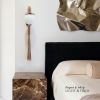Arch Wall Light with Organic Jute & Opal Glass Shades | Sconces by Light and Fiber. Item composed of steel and glass in mid century modern or contemporary style