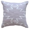 Grey Cleo Handwoven Cotton Decorative Throw Pillow Cover | Cushion in Pillows by Mumo Toronto. Item composed of cotton