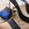 Ink Black White Ombre Textured Throw In Hand Spun Merino | Linens & Bedding by Studio Variously. Item works with contemporary & japandi style