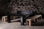 Outdoor Black Teak Dining / Ping Pong Table | Dining Table in Tables by NO AGE FURNITURE STUDIO
