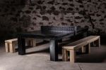 Outdoor Black Teak Dining / Ping Pong Table | Dining Table in Tables by Aeterna Furniture