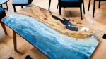 Epoxy dining Table, Epoxy Resin Table, Epoxy Table | Tables by Innovative Home Decors. Item composed of wood compatible with country & farmhouse and art deco style