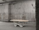 Whorl Dining Table | Tables by Neal Aronowitz. Item composed of wood & cement compatible with boho and minimalism style