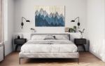 SIERRA TEAL Custom Dyed Wall Tapestry Mountain Landscape | Macrame Wall Hanging in Wall Hangings by Wallflowers Hanging Art. Item composed of oak wood and wool in boho or mid century modern style
