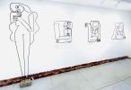 Engrossed | Wall Sculpture in Wall Hangings by Wired Sculpture Studios. Item made of steel compatible with minimalism and contemporary style