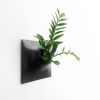 Node L Wall Planter, 12" Mid Century Modern Planter, Black | Plant Hanger in Plants & Landscape by Pandemic Design Studio. Item composed of stoneware in mid century modern or japandi style