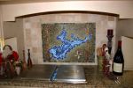 Lake Lanier Backsplash | Mosaic in Art & Wall Decor by Gila Mosaics Studio. Item composed of stone
