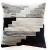 Terra Handwoven Wool Pillow Cover – Black, Grey & Cream | Cushion in Pillows by Mumo Toronto. Item composed of fabric