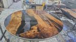 Round Dining Table, Round Epoxy Dining Table | Tables by Innovative Home Decors. Item composed of wood