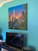 Austin Skyline Sunset | Oil And Acrylic Painting in Paintings by Dan Terry. Item composed of canvas