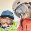 Lift Selfie | Watercolor Painting in Paintings by Maurice Dionne FINEART. Item made of paper