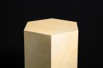 Goatskin Modern Side Table by Costantini, Pergamino | Tables by Costantini Design. Item made of wood with leather