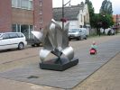 Stainless Steel Sculpture Lily | Public Sculptures by Jeroen Stok. Item made of steel