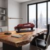 Crimson-Gold Wood Five Children Feng Shui Carving Sculpture | Sculptures by Dynasty Artisan. Item made of wood works with contemporary & eclectic & maximalism style
