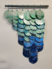 AQUA | Disk Wall Art | Horizontal Wall Hanging | Wall Sculpture in Wall Hangings by Nadia Fairlamb Art. Item made of birch wood & metal compatible with minimalism and coastal style