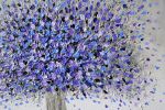 Purple Blossom | Oil And Acrylic Painting in Paintings by DaggArt. Item made of canvas & synthetic
