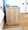 CPAP Nightstand 21st Century White Oak set of 2 | Storage by Walker Design Studios. Item made of wood compatible with minimalism and modern style