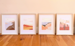 Saguaro | Oil And Acrylic Painting in Paintings by Elana Gabrielle. Item made of paper