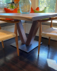 The Cartier | Hardwood Dining Table | Tables by TRH Furniture. Item composed of walnut & steel