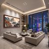 Hand-Painted Ancient Path Sunset: Blue & Green Silk/Xuan Art | Oil And Acrylic Painting in Paintings by Dynasty Artisan. Item composed of wood and fabric in contemporary or eclectic & maximalism style