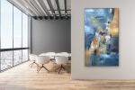 Angels in the Mist - Acrylic Abstract - 36 x 60 or 60x 36 | Oil And Acrylic Painting in Paintings by Strokes by Red - Red (Linda Harrison). Item composed of canvas & synthetic