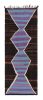 Vintage Moroccan Runner Rug in Brown with Lozenges | Area Rug in Rugs by Rug and Kilim
