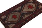 Rug & Kilim's Baluch Tribal Rug in Navy Blue with Medallions | Area Rug in Rugs by Rug and Kilim