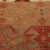 Vintage Mid-Century Emirdag Red And Brown Wool Kilim Rug | Area Rug in Rugs by Rug and Kilim