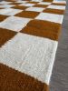 Rustic Checkered Handwoven Area Rug | Runner Rug in Rugs by Mumo Toronto. Item made of fabric