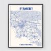 Vintage Los Angeles Map | Prints by Capricorn Press. Item composed of paper compatible with contemporary and art deco style