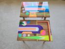 Modern Unique Eclectic Resin Coffee Tables | Tables by Epoxy Coffee Table Shop. Item made of wood works with boho & mid century modern style