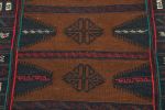 Vintage Persian Tribal Kilim in Brown with Navy Blue | Area Rug in Rugs by Rug and Kilim
