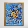 When Worlds Unite, Mankind Is One | Oil And Acrylic Painting in Paintings by Jacob von Sternberg Large Abstracts. Item composed of canvas and synthetic