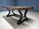 Oval Walnut Smoke Epoxy Resin Coffee Table, Epoxy Dining | Dining Table in Tables by LuxuryEpoxyFurniture. Item made of wood & synthetic