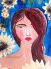 Diana | Oil And Acrylic Painting in Paintings by Elena Parau. Item composed of canvas in contemporary or country & farmhouse style