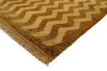 1950s Vintage Mid-Century Tulu Rug Beige Brown Chevron | Area Rug in Rugs by Rug and Kilim