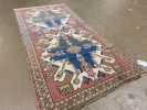 Vintage Turkish Area Rug |  3.1 x 6.6 | Rugs by Wool and Rug. Item composed of cotton in boho or country & farmhouse style