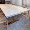 Cashmere White Thea Table | Dining Table in Tables by YJ Interiors. Item made of wood & brass compatible with mid century modern and contemporary style