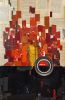 Color Field I Red | Collage in Paintings by Glen Gauthier
