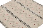 Rug & Kilim’s Tribal-Style Kilim in Off white, Gray and Red | Area Rug in Rugs by Rug and Kilim