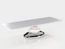 Pebble Dining Table Wood Top by Gaea Craft | Tables by Gaea Craft. Item made of wood & bronze compatible with modern style